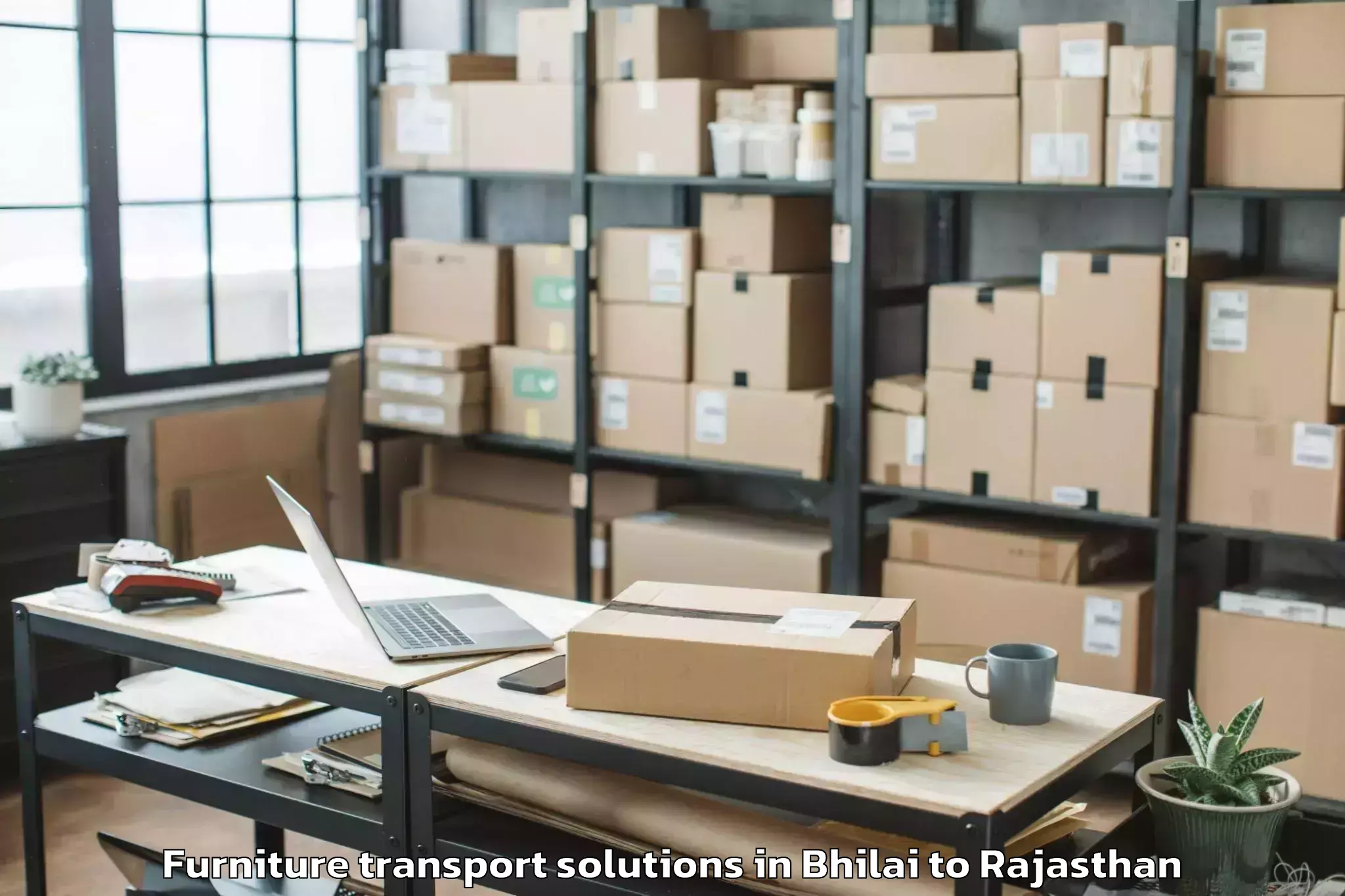 Discover Bhilai to Dausa Furniture Transport Solutions